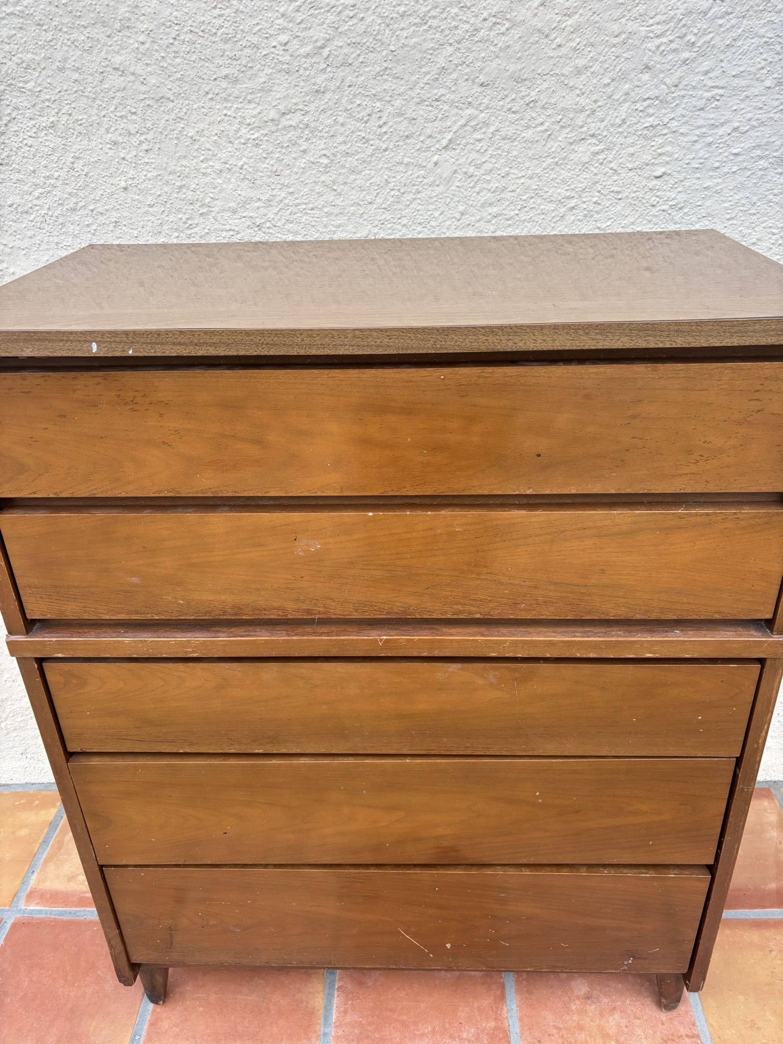 Vintage STANLEY Walnut Midcentury DRESSER *fair*