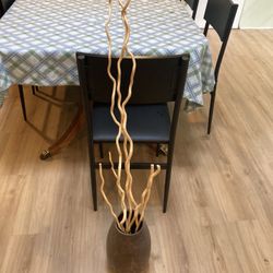 Free Wood Decorative Pot And Branches 