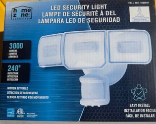 Home Zone Motion Activated LED Security Light Adjustable Twin Head Light NIB