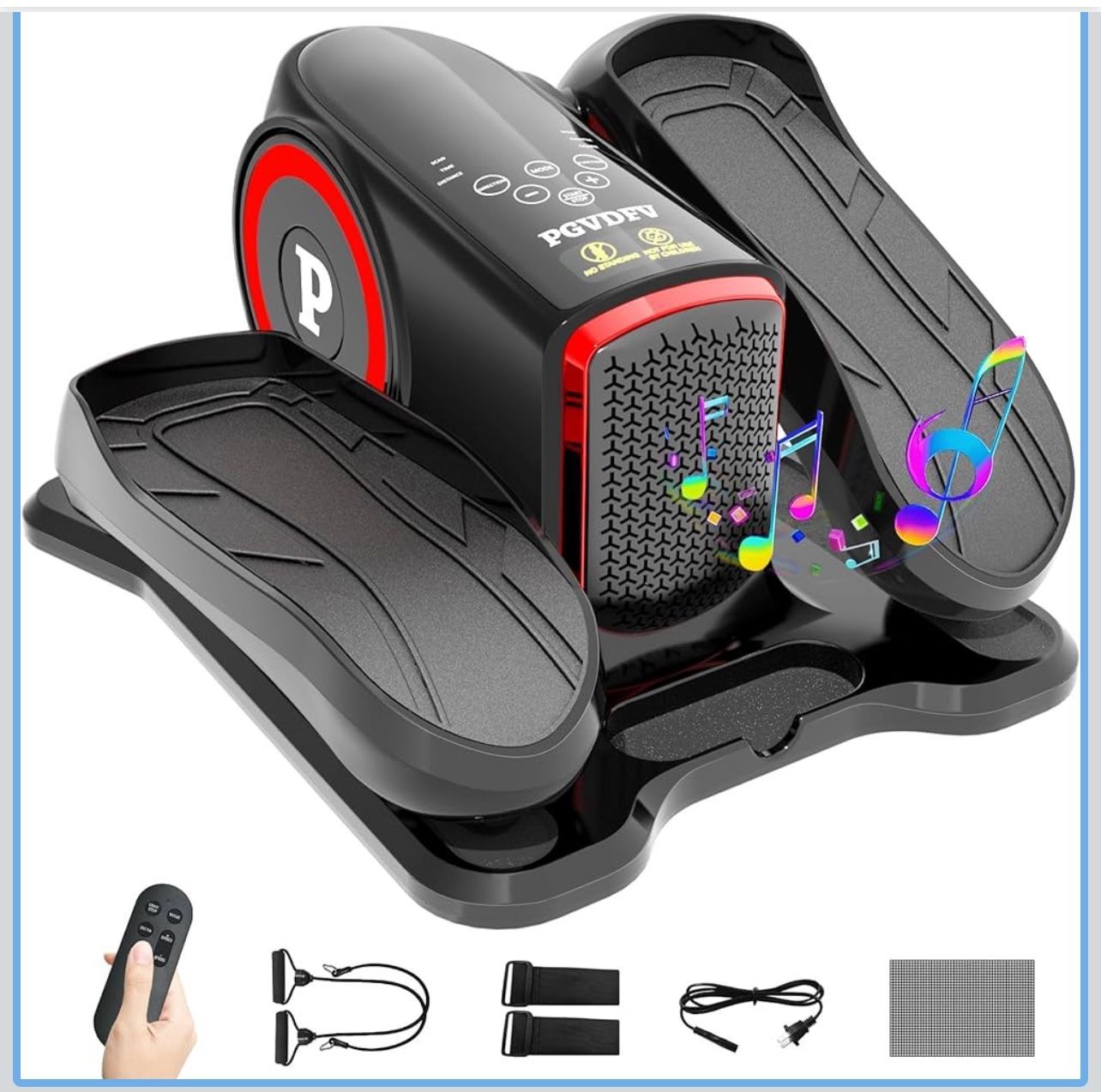 Under Desk Elliptical Machine, Electric Ellipse Leg Exerciser as Seen on Tv for Seniors with 12 Adjustable, Portable Quiet Elliptical Machine, Seated 