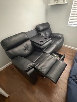 Black reclining couch