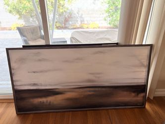 Large Framed Abstract Landscape Canvas Art