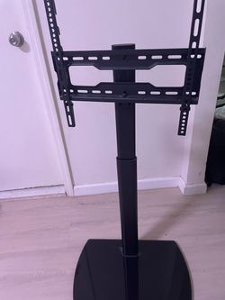 Black Floor TV Stand with Mount