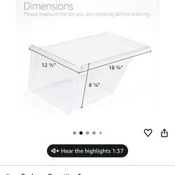 Crisper Bin Compatible with Frigidaire Refrigerator - AP2115895, (contact info removed)01, (contact info removed)05 - Clear