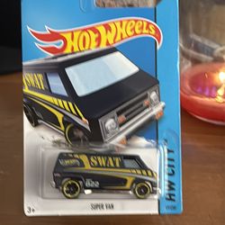 2014 Hot Wheels #49 HW City-HW Rescue SUPER VAN SWAT Dark Blue w/Black MC5 Spoke