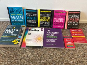 Middle School / High School Study Guides & Workbooks Lot (10 Books)