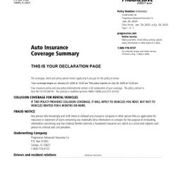 Insurance Declaration Page (Binder)
