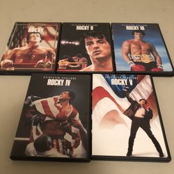 5 Rocky Balboa  Movies (Lot DVDS) $10.