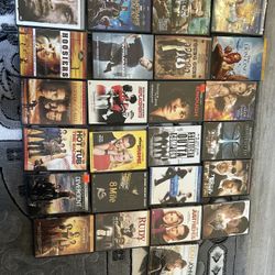 25 dvd’s(romance, Disney, sports) movies