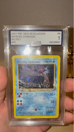 Pokemon Neo Revelation Italian Shining Gyarados #65 Secret Rare Holo Card AGS 1