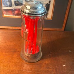 Retro Glass Straw holder