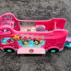 Fisher-Price Little People Barbie Little Dream Camper Rv Playset With Music Lights & 2 Figures