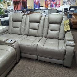 Brand New Power Reclining Sofa Genuine Leather 