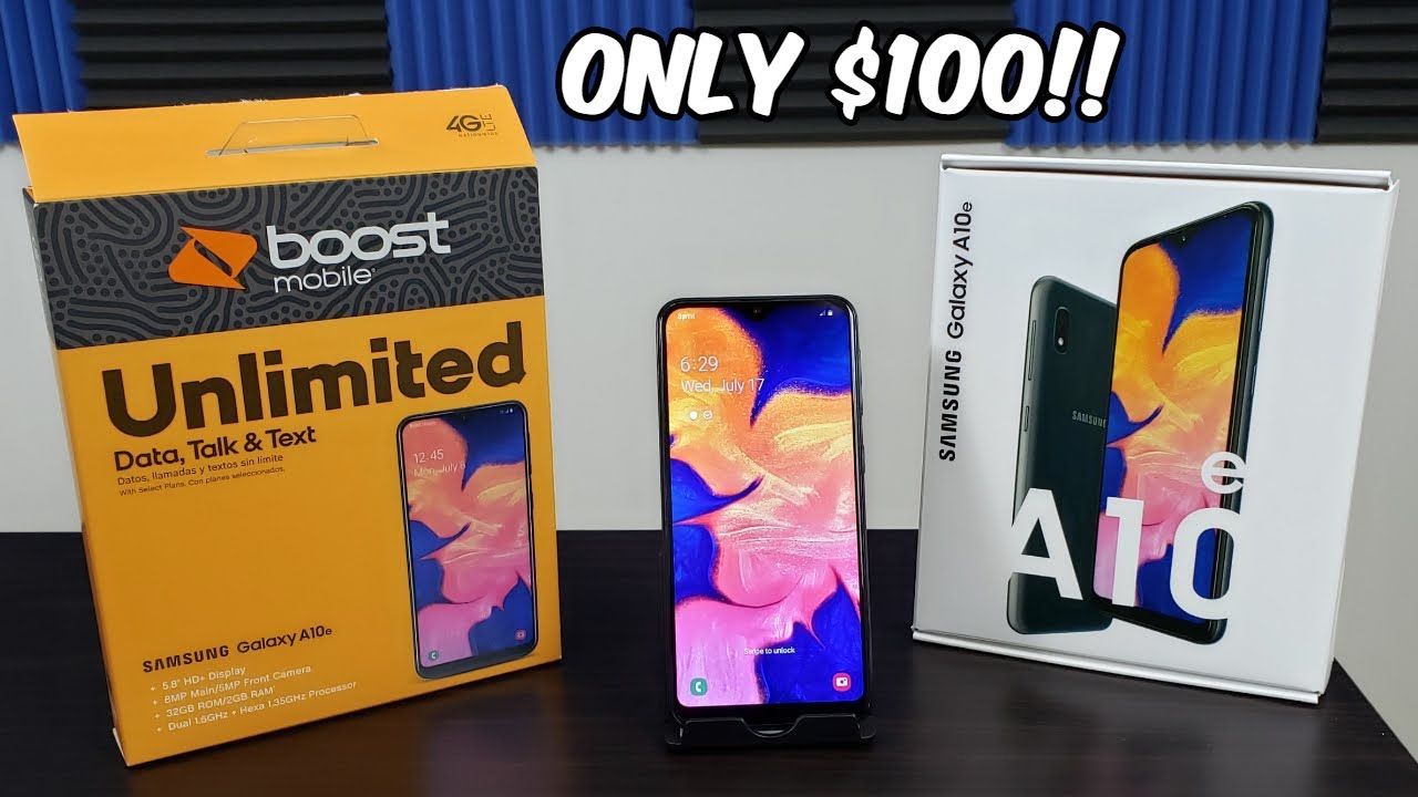 Samsung galaxy a10e boost mobile service. Month included $100