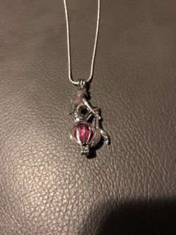Mermaid charm sterling silver necklace