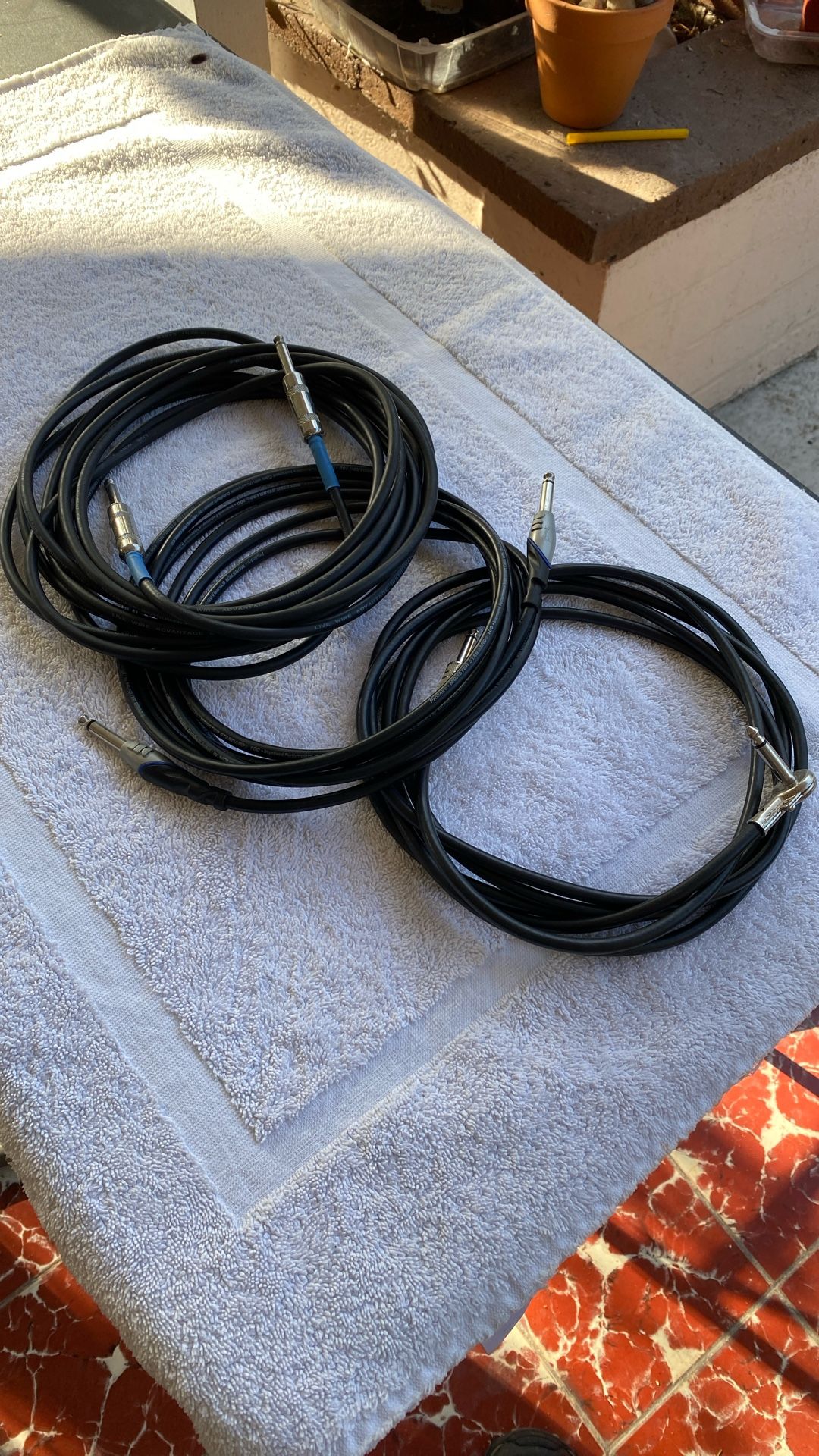 Three Cables For guitar. All Three $15