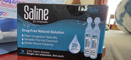 Never opened saline still sealed