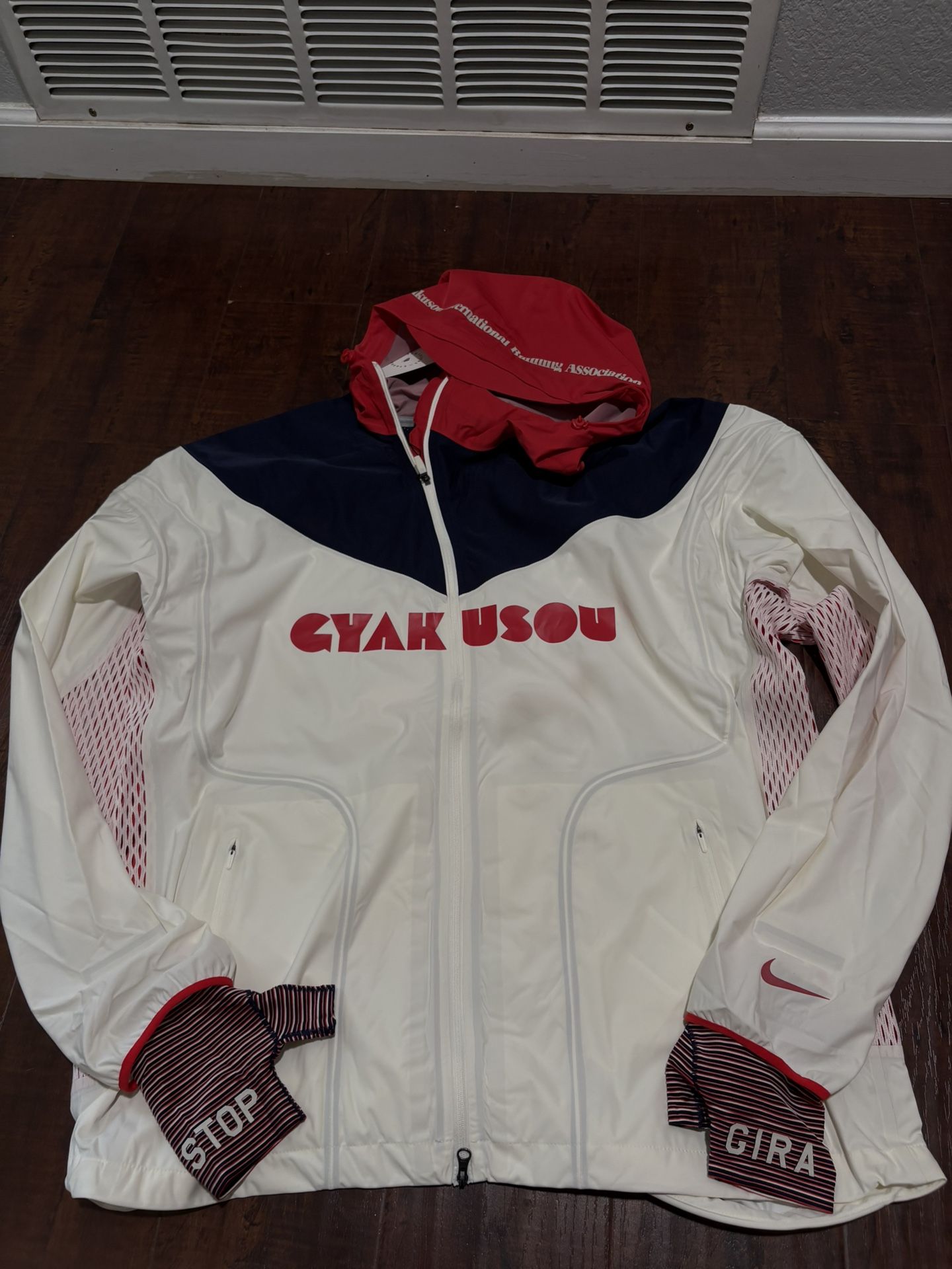 Nike Gyakusou Undercover White Nylon Running Jacket Coat Men's XXL CU0103 133