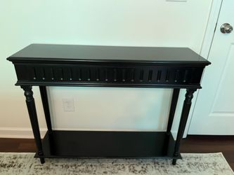 Pier one console sofa table with shelf versatile old world black green* apex