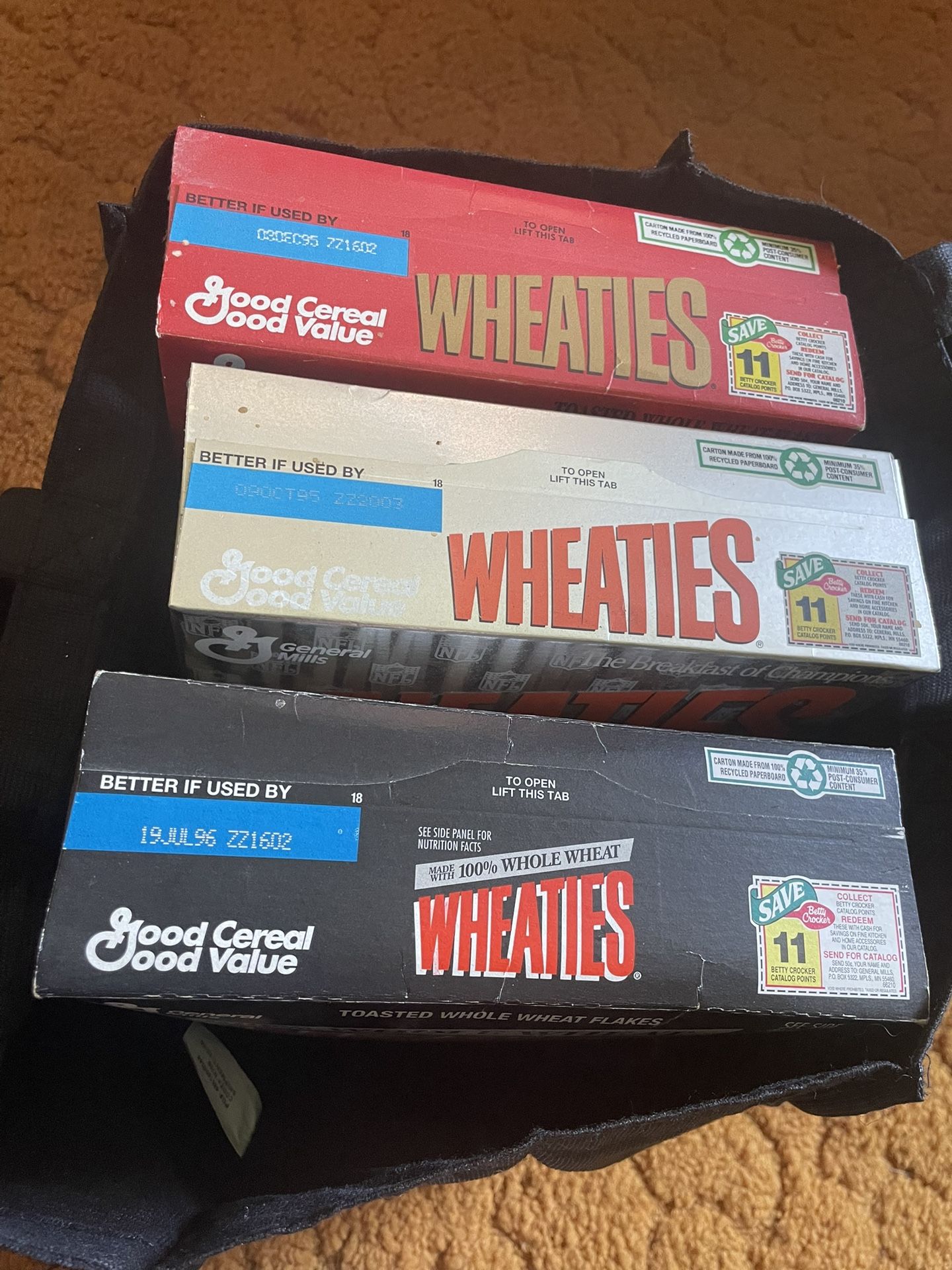 Old 1995 Wheaties Boxes