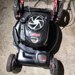 7 HP , 22" BIG WHEEL SELF PROPELLED  MULCHING CRAFTSMAN MOWER, SHARP BLADE,SIDE DISCH, WORKS GREAT
