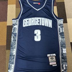 Allen Iverson Georgetown Navy Basketball Jersey