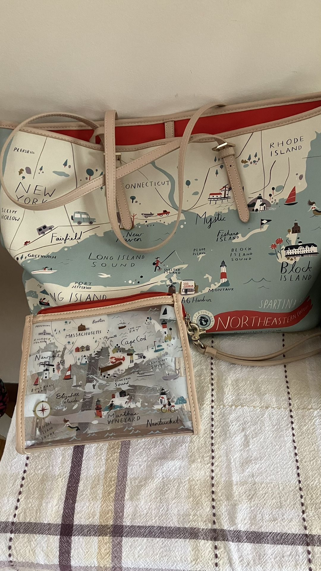 Mark Down!! $80-NEW Spartina 449 Tote And Wristlet
