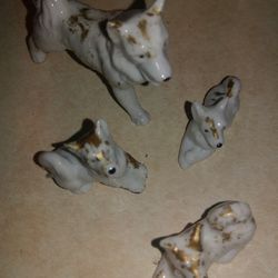 Vintage Ceramic Dog & Pups