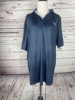 Under Armour Men’s Golf Polo Heat Gear 1306331 Navy Blue 408 Size XL Loose