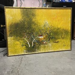 Vintage Mid century Landscape Painting 