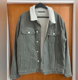 Men's Pacsun vintage corduroy green sherpa jacket XL new