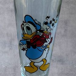 Vintage 1978 Pepsi Disney Glass Donald Duck Violin Huey Dewey Louie 50th Birthday