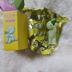 Smiski Sunday Series Blowing Baloon Bubble Toy Decor Illuminated Glow At Dark