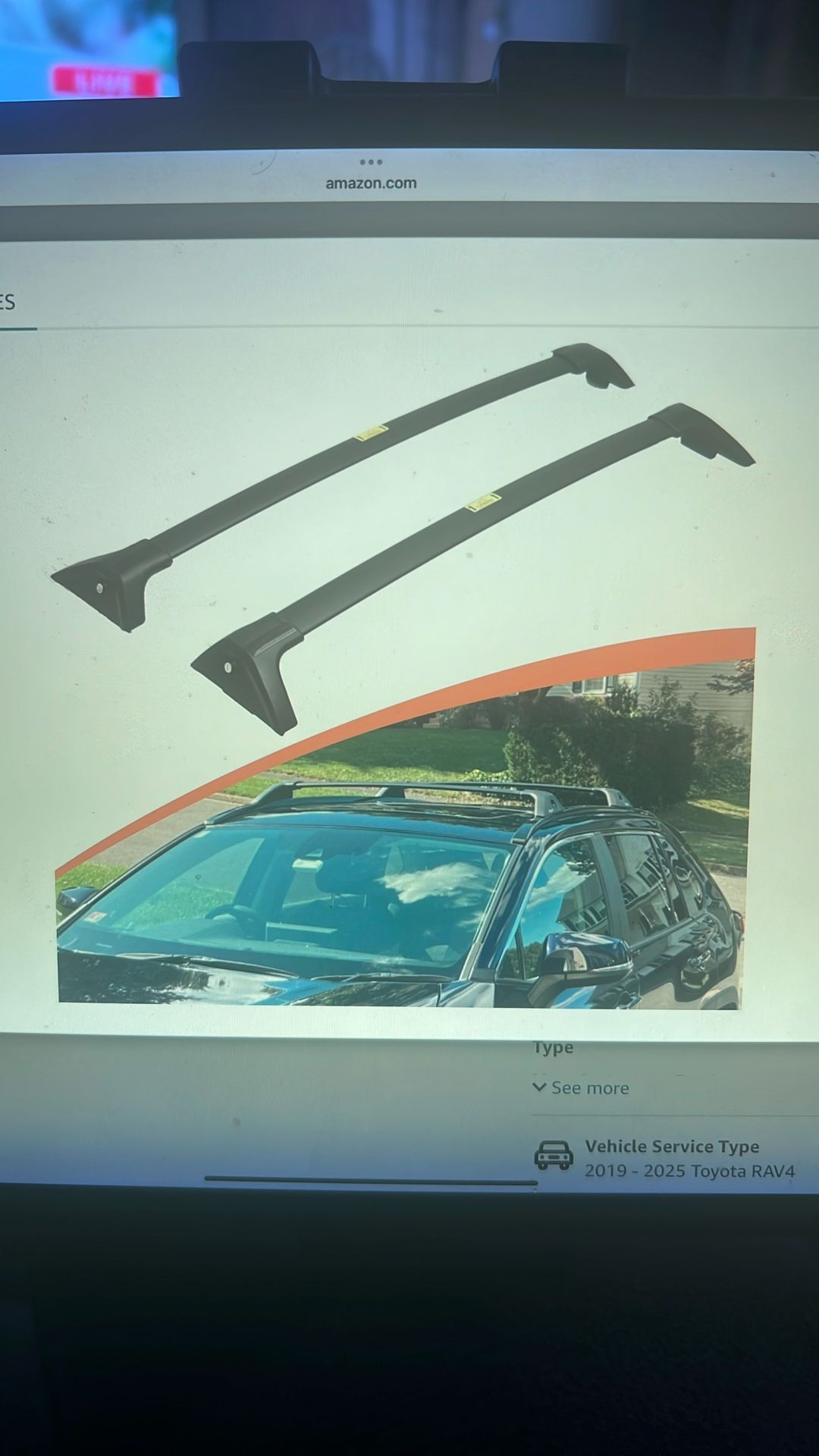 NEW Toyota Roof Rack. 2019 thru 2025: RAV4 RAV-4,0EM-Style Heavy Duty Aluminum Alloy Crossbars, 165lb Lockable Cargo Rails (Not Fit for Adventure/TRD