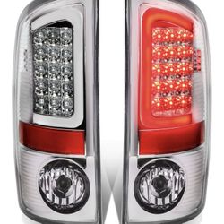  Dodge Ram 1500 07-08 Chrome Clear 3D LED Taillights  Luces traseras LED 3D cromadas y transparentes para Dodge Ram 1500 2007-2008