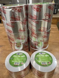 12 HVAC Foil Tape Aluminum tape rendimiento Para Sellar superior en temperaturas extremas (-23 grados hasta 149 grados). 12 Piezas - $350