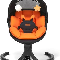 NEW Portable Baby Swing for Infants, Max 20lbs, Orange