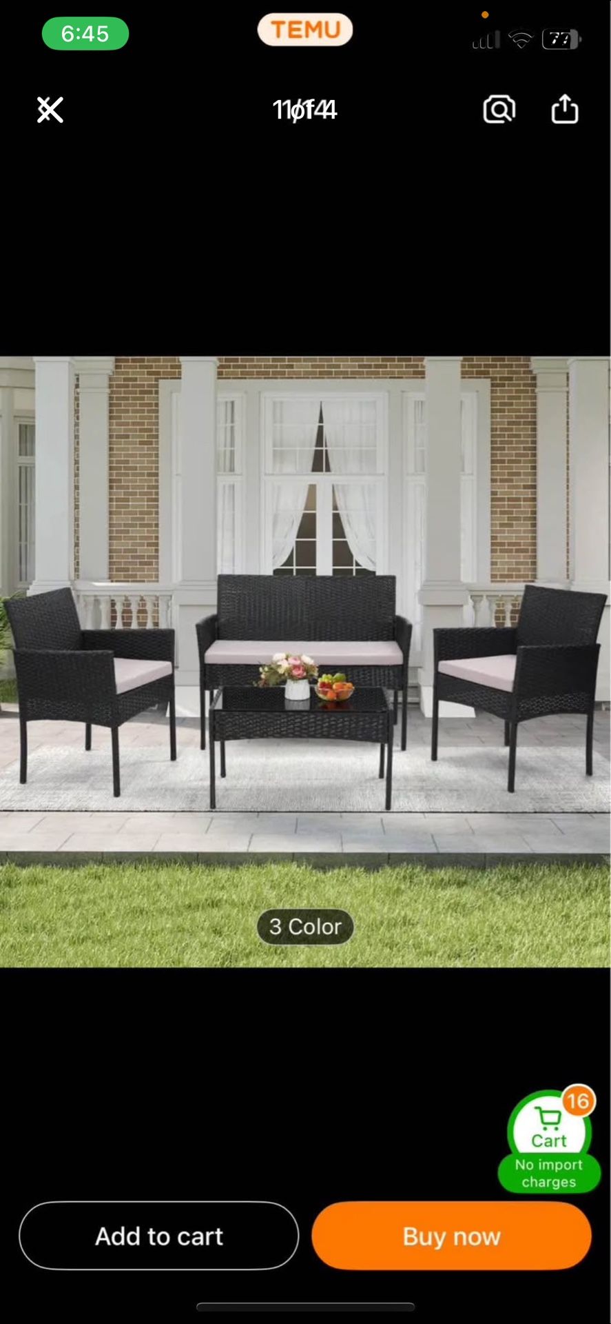 Brand New In Box 4 Piece Wicker Patio Set