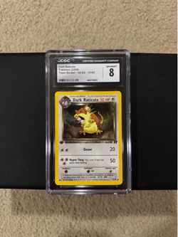 Pokemon Dark Raticate #51/82 CGC 8