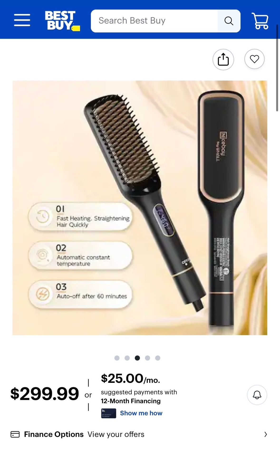 Hair Straightener Brush