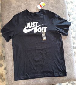 Nike Sportswear JDI T-Shirt Just Do It Graphic Tee Black Large