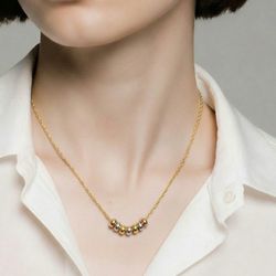 Collar Con Seminario En Oro 10K 