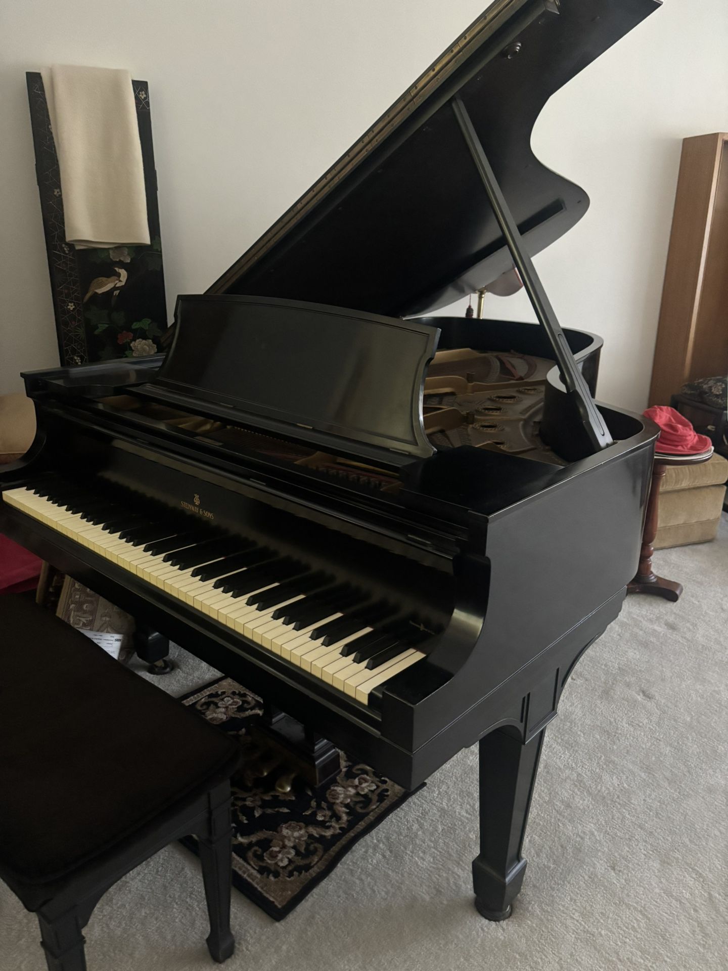 1932 Steinway Model B in Ebony Grand # 272064 with original Ivory tops/Keys
