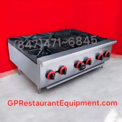 NEW IN BOX Commercial Restaurant CounterTop 6 Burner Hot Plate NG/LP