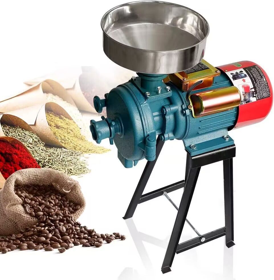Electric Grain Mill Dry Mill Grinder Heavy Duty 3000W, 110V Commercial Grain Grinder Machine