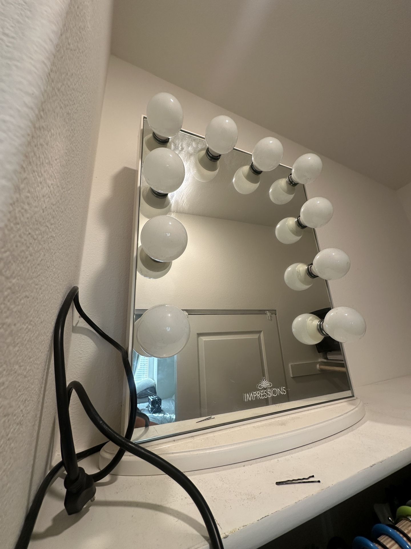 “Impressions” Old school Hollywood Style Vanity Mirror 