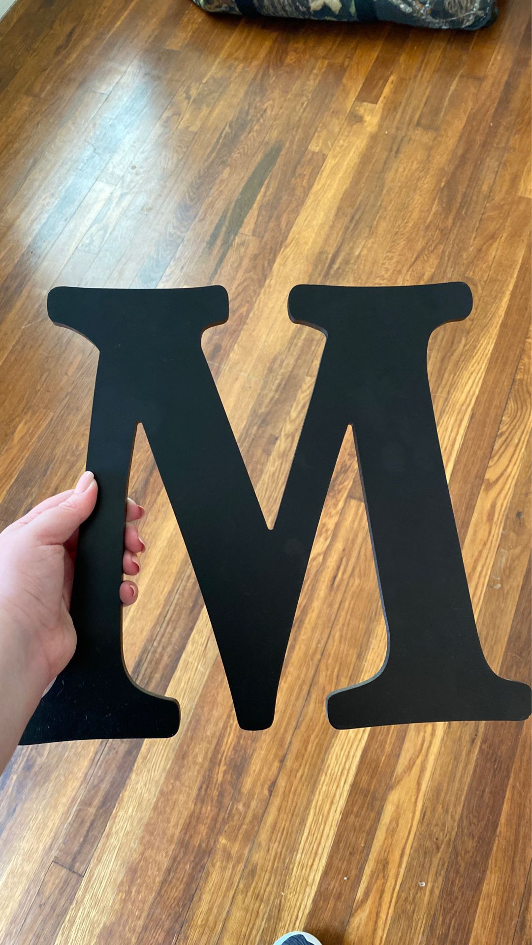 “M” wall decor