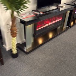 Tv Stand With Fireplace And Led 