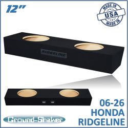 black 12" dual sealed sub box, fits 06-26 honda ridgeline