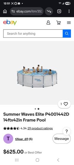 14 ft by 4 ft swimming pool asking $250